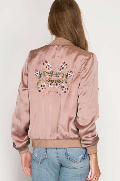 Satin Bomber Jacket